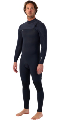 2026 O'Neill Mens HyperFreak+ 4/3mm Chest Zip Wetsuit 5344 - Black