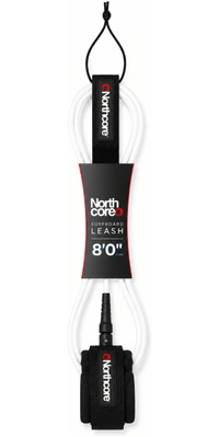2026 Northcore 8FT Surfboard Leash NOCO56A - White