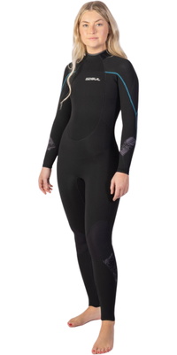 2026 Gul Womens Response 3/2mm GBS Back Zip Wetsuit RE1232-C1 - Black