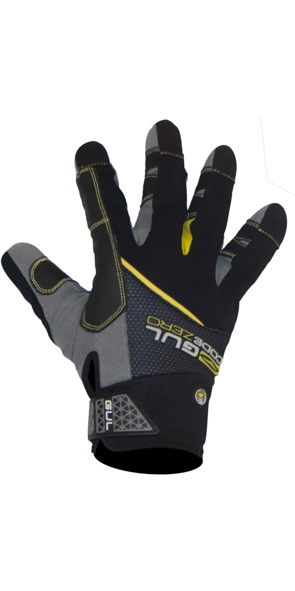 2025 Gul Junior Code Zero Summer Full Finger Sailing Gloves Black GL1239-B6