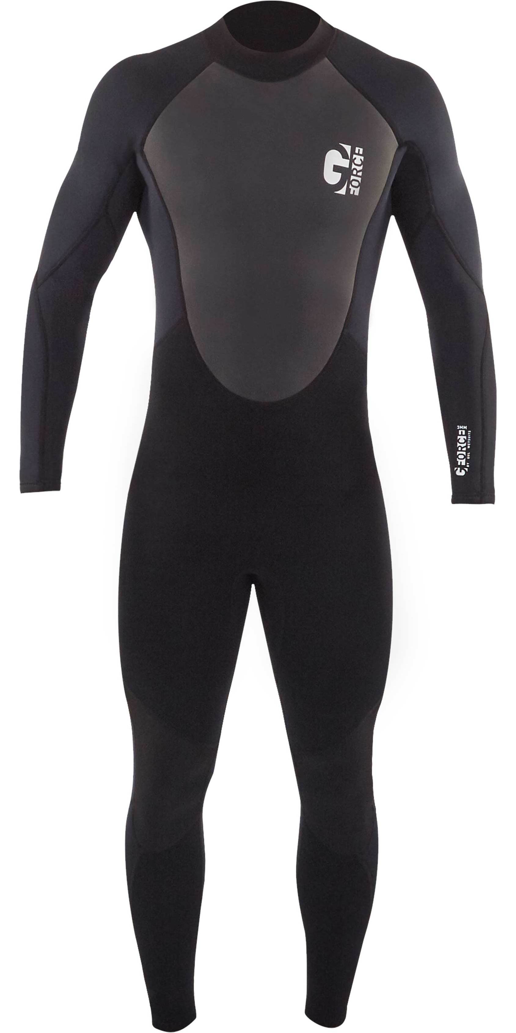 2025 Gul Junior G-Force 3mm Back Zip Flatlock Wetsuit GF1307-B7 - Black
