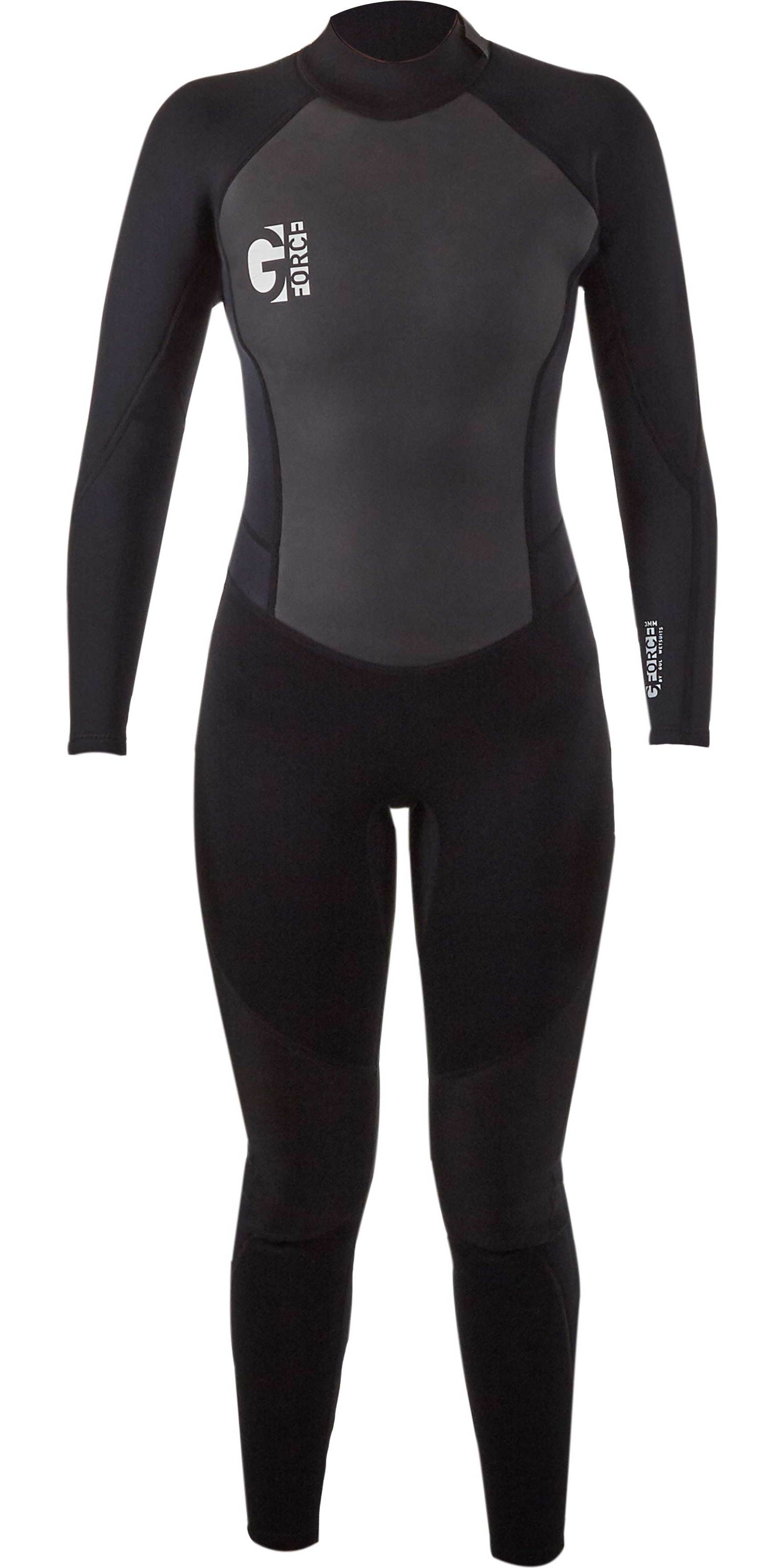 2025 Gul Junior Girls G-Force 3mm Flatlock Wetsuit GF1308-B7 - Black