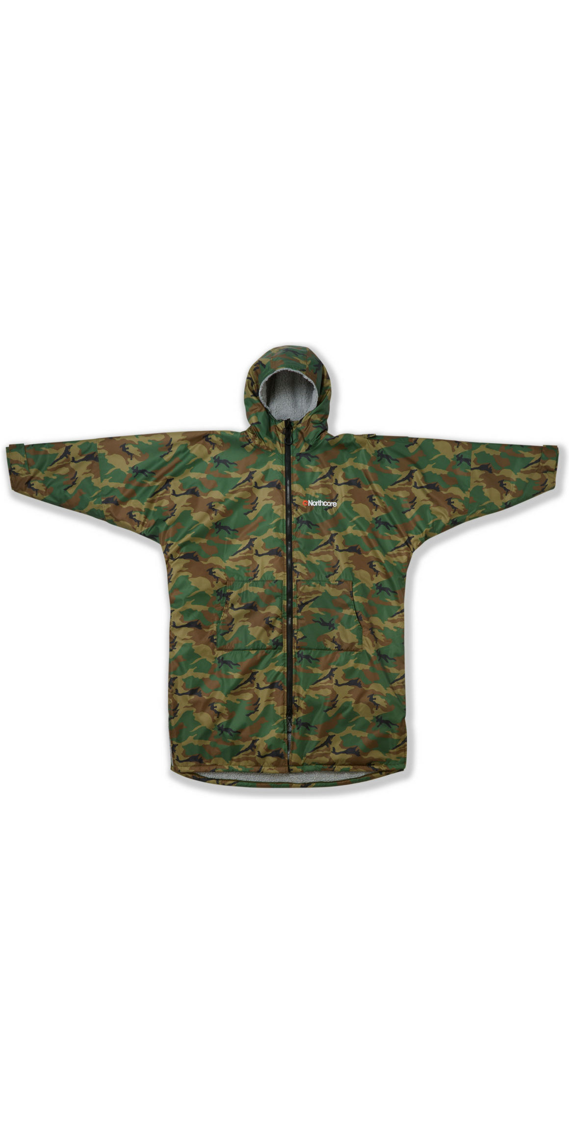 2025 Northcore Beach Basha Sport Long Sleeve Changing Robe / Poncho NOCO24N - Camo