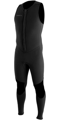 2026 O'Neill Reactor II 1.5mm Neoprene Front Zip Long John Wetsuit 5047 - Black