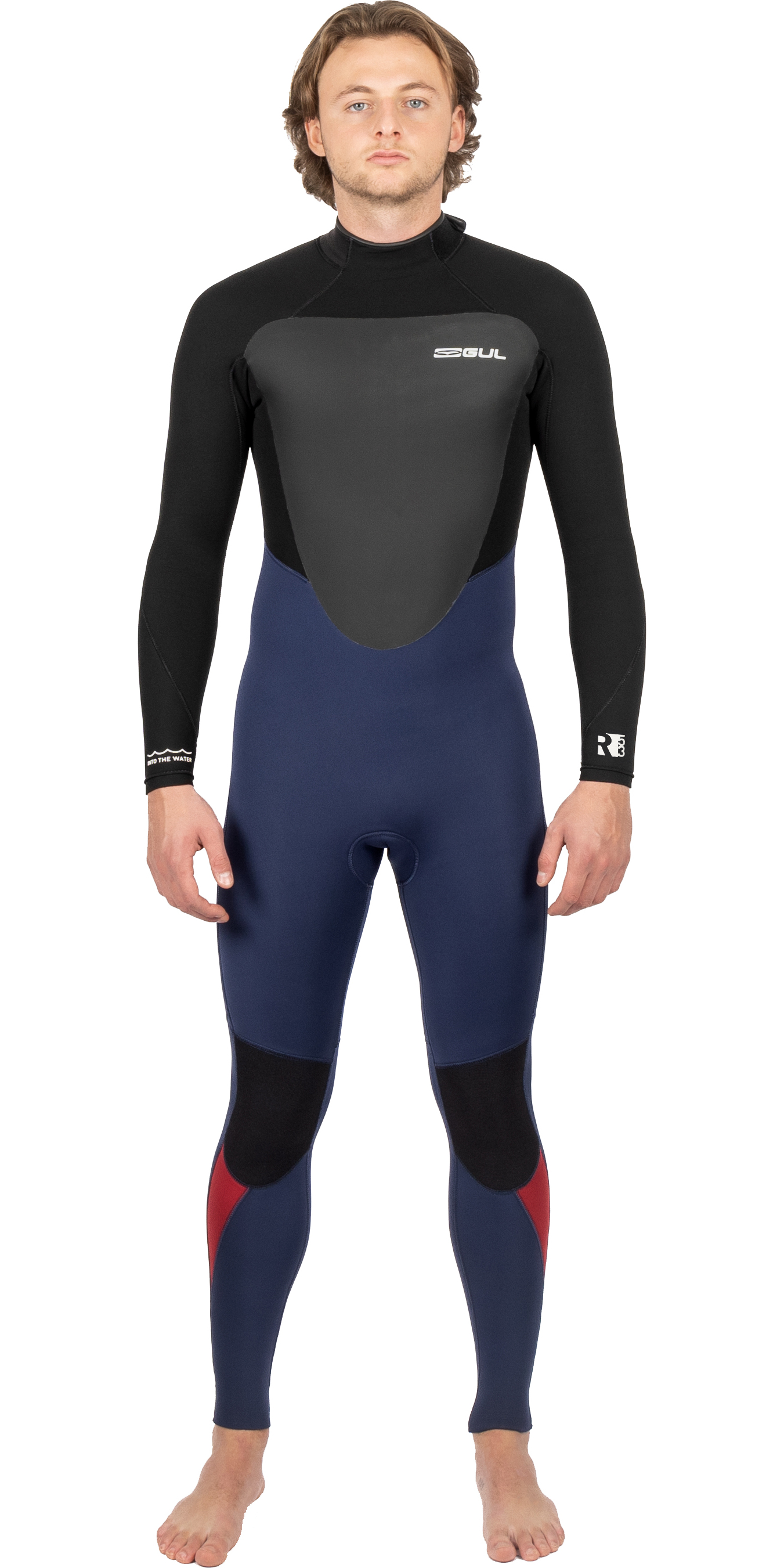 2025 Gul Mens Response 5/3mm GBS Back Zip Wetsuit RE1213-C1 - Navy / Black