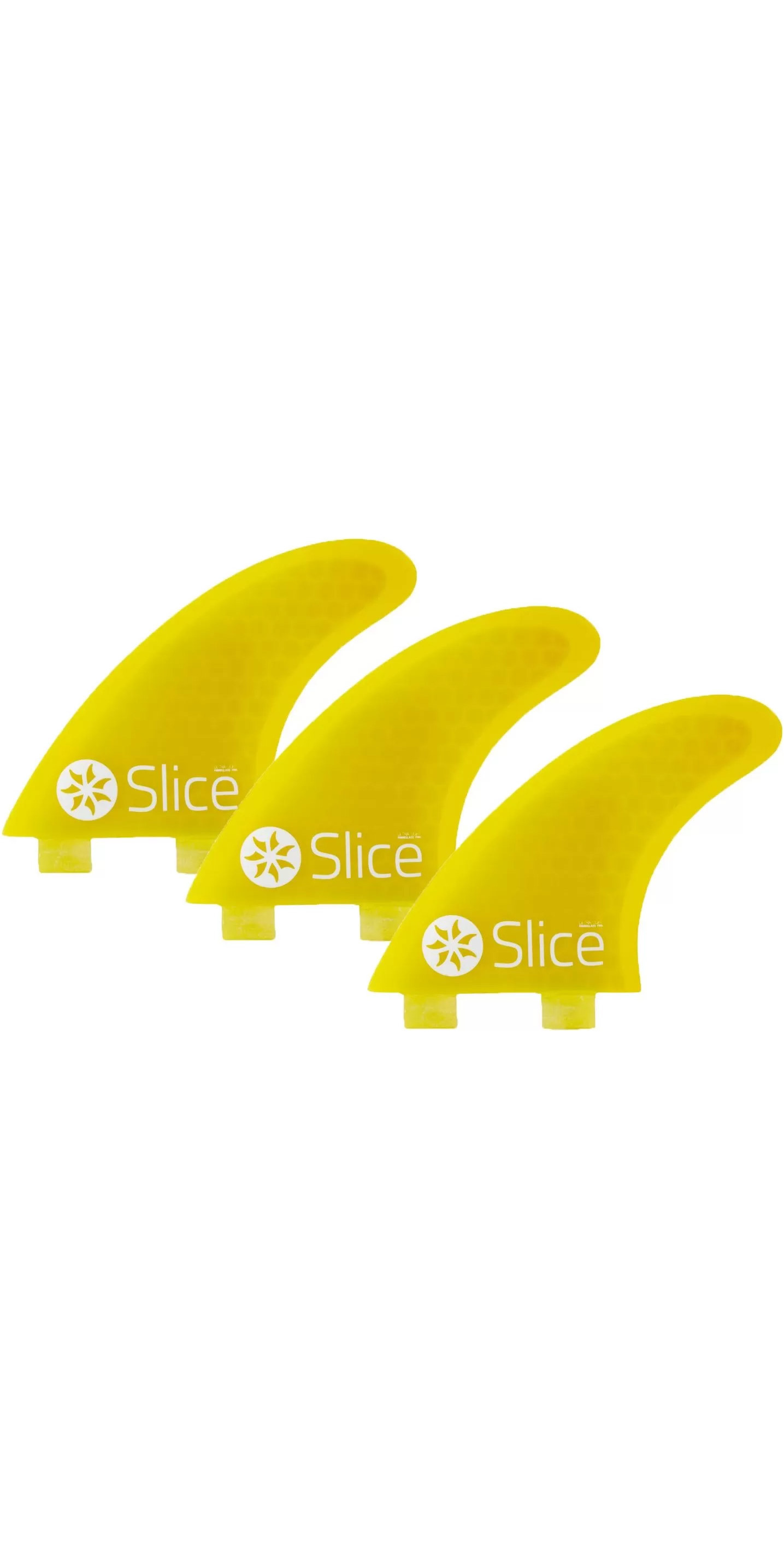 2025 Slice Ultralight Hex Core S5 FCS Compatible Surfboard Fins SLI-02 - Yellow