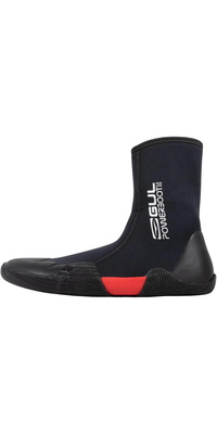 2026 GUL 5mm Power Round Toe Easy-Zip Wetsuit Boots BO1306-B8 - Black