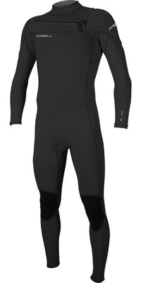 2025 O'Neill Mens Hammer 3/2mm Chest Zip Wetsuit 4926 - Black