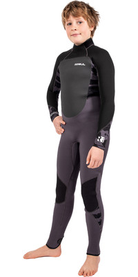 2025 Gul Junior Response 5/3mm Back Zip Wetsuit RE1218-C1 - Charcoal / Contour Camo