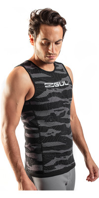 2025 Gul Mens Response 1.5mm Flatlock T2 Wetsuit Vest RE7302-C1 - Black / Contour Camo