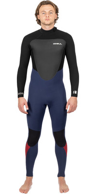 2025 Gul Mens Response 4/3mm Back Zip GBS Wetsuit RE1246-C1 - Navy / Black