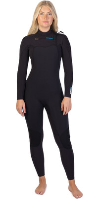 2025 Gul Womens Flexor Recore 3/2mm GBS Chest Zip Wetsuit FX1215/C2 - Black / Recore