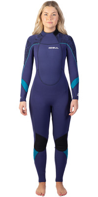 2024 Gul Womens Response 3/2mm GBS Back Zip Wetsuit RE1232-C1 - Blue / Teal