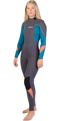 2024 Gul Womens Response 3/2mm GBS Back Zip Wetsuit RE1232-C1 - Grey / Marbel