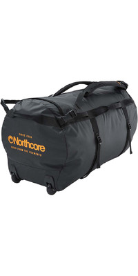 2025 Northcore Wheeled Duffle Bag 110L NOCO123DB - Black / Orange