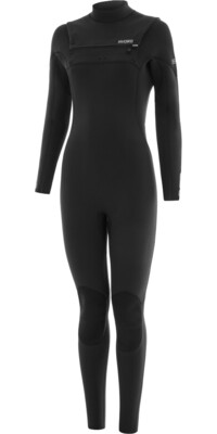 2025 Nyord Womens Solu Yulex 3/2mm Chest Zip Wetsuit SOLW32001 - Black