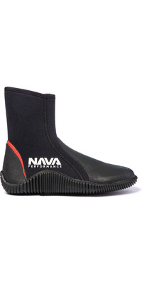 2025 Nava Performance 5mm Neoprene Zipped Boots NAVABT02 - Black