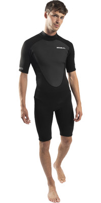 2025 Gul Mens Response 3/2mm Back Zip Shorty Wetsuit RE3319-C1 - Black