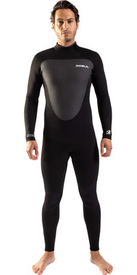 2025 Gul Mens Response 4/3mm GBS Back Zip Wetsuit RE1246-C1 - Black