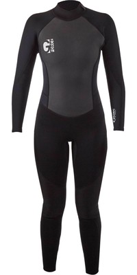 2025 Gul Womens G-Force 3mm Back Zip Wetsuit GF1306-B7 - Black