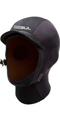 2025 Gul 3mm Peaked Surf Hood HO0312-B9 - Black