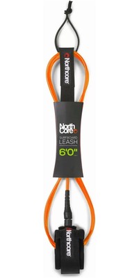 2025 Northcore 6FT Surfboard Leash NOCO54F - Orange