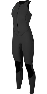 2025 O'Neill Womens Reactor II 1.5mm Front Zip Long Jane Wetsuit 5295 - Black